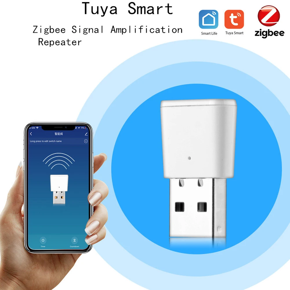 удлинитель сигнала tuya smart zigbee 3 0 ретранслятор usb Ретранслятор сигнала ZigBee 3,0, усилитель сигнала USB, работает с домашним помощником eWeLink ZigBee2MQTT Tasmota Tuya SmartThings