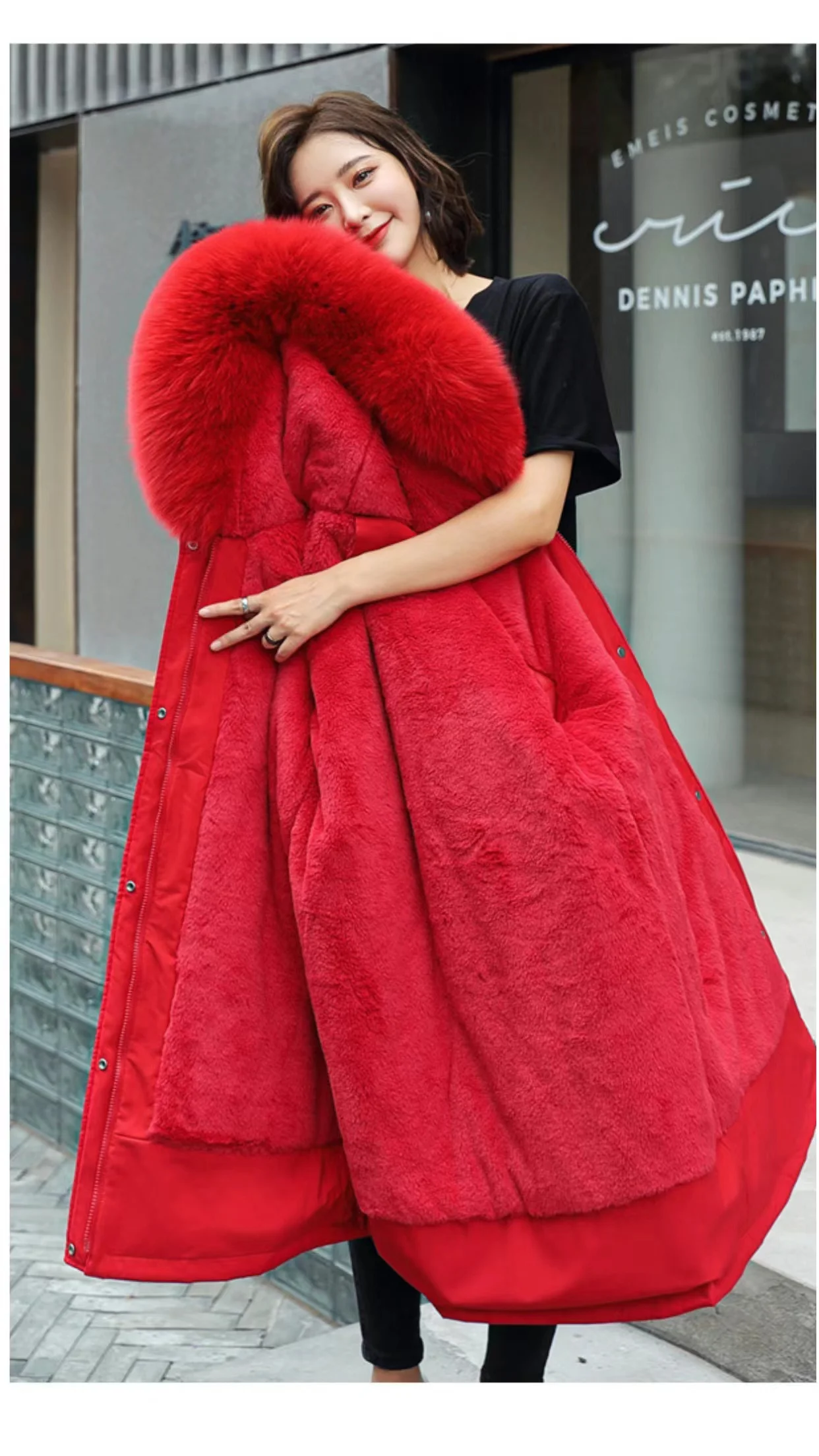 Women's dress Winter new down padded jacket women's mid-length Korean version waist large size padded jacket coat thick pie to o