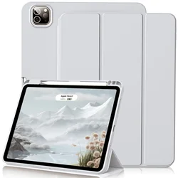Trifold Stand Flip Cover with Pencil Holder - iPad Pro 12.9 18 - 22 (Light Gray)