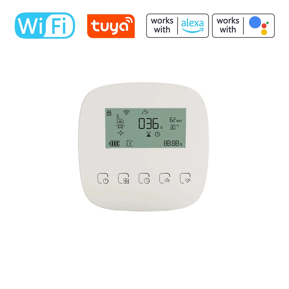 Tuya WiFi Digital Water Timer Intelligent Automatic Micro-drip Irrigation Controller with Solar Panel for Garden Watering System 