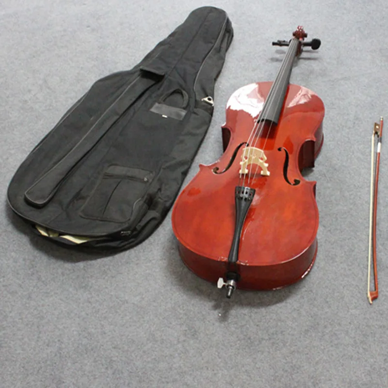 Violoncelle acoustique avancée faite à la main avec sac gig, bois du  Brésil, cordes de pont d'arc, jeu de matiques, taille 4/4, 3/4, 1/2, 1/4,  1/8 - AliExpress