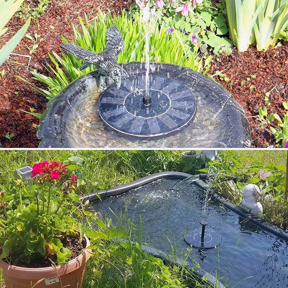Solar Fountain, Solar Fountain Pump, Water Fountain, Garden Pond Fountain, Solar Water Pump, Bird Bath, Bird Bath Supplies Solar Fountain Floating Pump with 6 Nozzles for Bird Bath Garden Pool Pond Outdoor