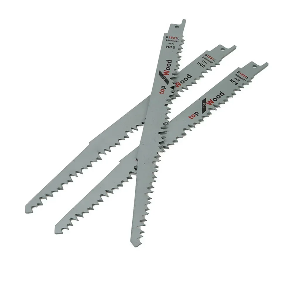 Wood Pruning Saw S1531L 1/3/5 Pc 240mm High Carbon Steel Reciprocating Saw Blades Wood And PVC Pipe Cutting