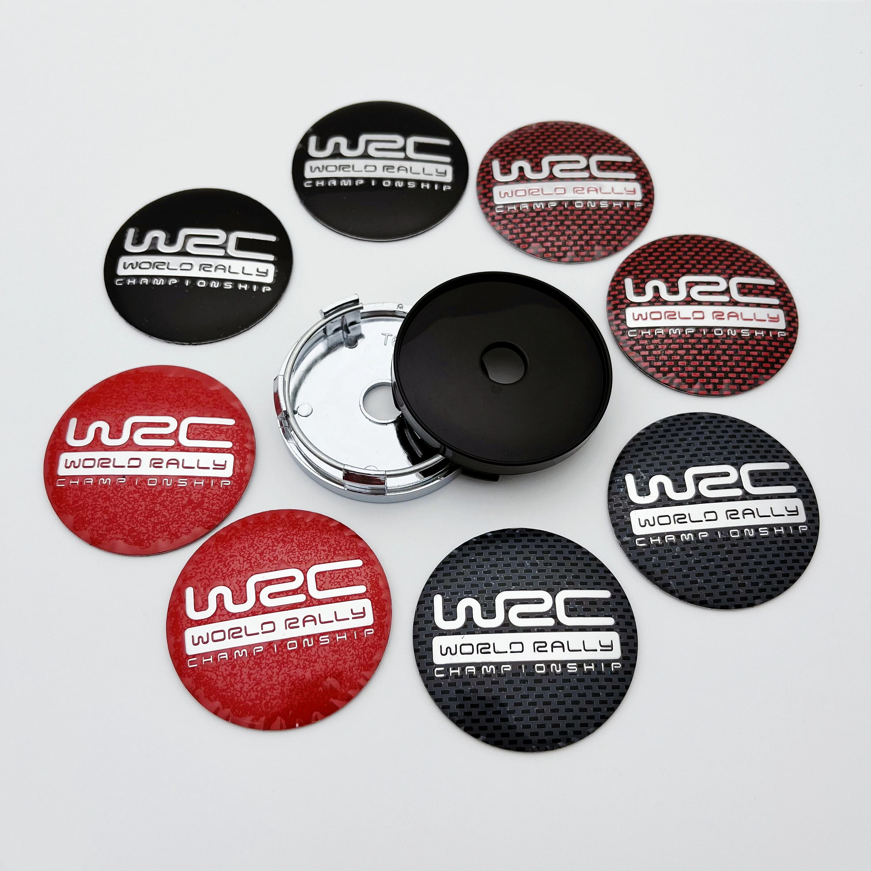 

4pcs Metal 56mm 60mm WRC Badges Car Stickers Car Wheel Hub Center Cap Emblem Rim Cover Logo Decorative Decal Styling Accessories