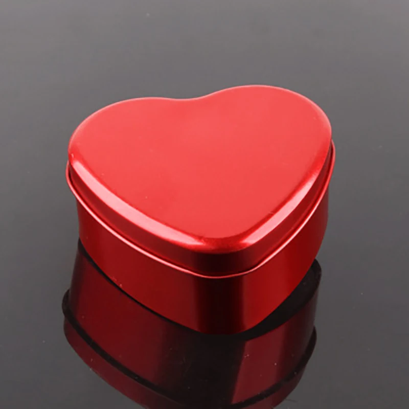 Blulu Red Heart Shaped Metal Tins with Lids Valentine's Day Candy Boxes  Biscuits Jar Empty Tin Box Candy Chocolate Boxes Heart Shape Containers  Heart