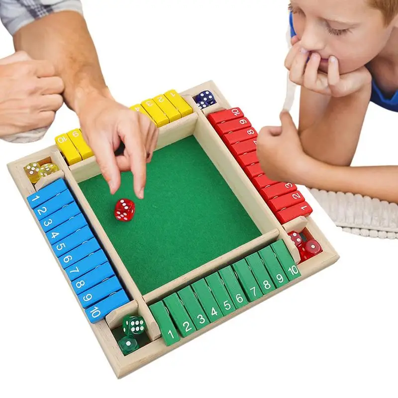 

Wooden Board Table Math Game Interesting Flop Table Game Casual Gambling Game Wooden Board For Family Friends Parties Supplies