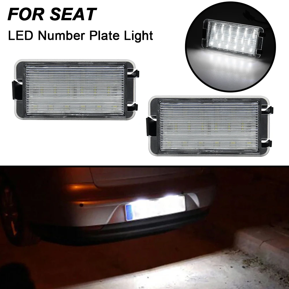 2 Pz Led Targa Luce Per Seat Ibiza 6L 6J 6P Leon Toledo Altea Cordoba Per Vw Up!/E-Up! Lampada Targa 2012-2017