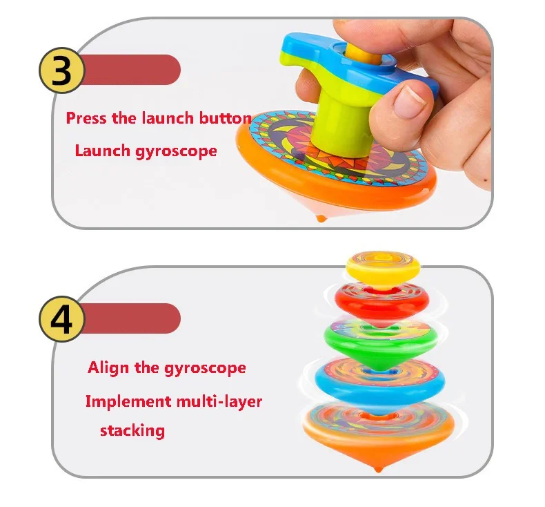 Stacked Spinning Top Launcher Gyroscope Set toy Colorful & Fun Kids Toys for Flying Stacking Games Party Favors & Boys Gifts spinning top toy,gyroscope toy