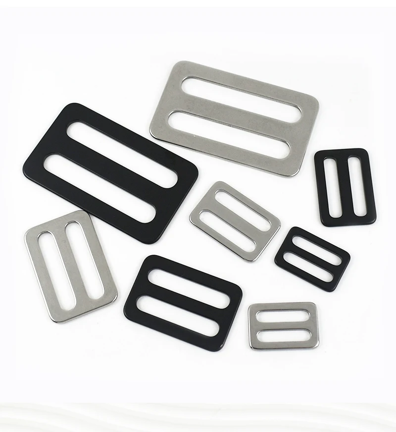 5/10Pcs 20-50mm Stainless Steel Tri-Glide Slider Buckles for Bag Strap Backpack Adjust Webbing Clips Clasp Bags Accessories
