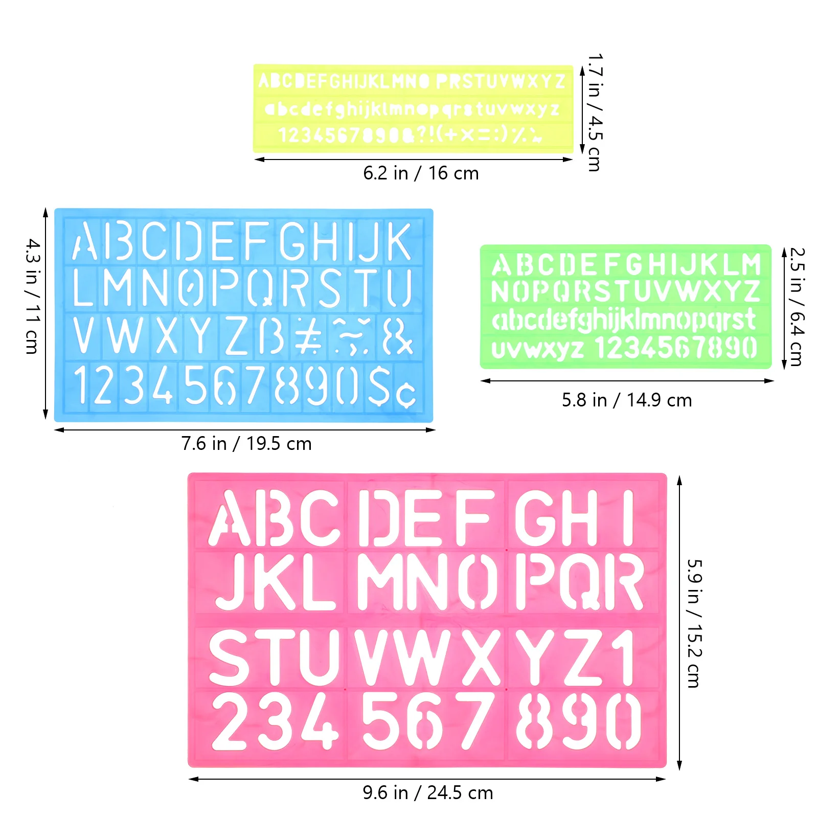 4Pcs Printing Stencils Letter Templates For Painting Compact Spray Letter Templates For Painting Household Printing