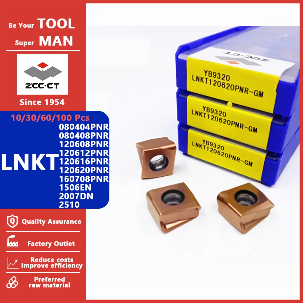 

ZCCCT 10 ~ 100 шт LNKT 080404 080408 120608 120612 120616 120620 160708 1506EN 2007DN 2510 PNR GM ZR карбидные вставки для стали
