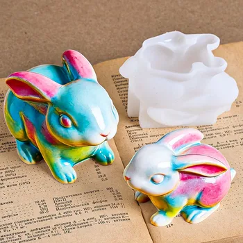 3D Bunny Candle Mold 1