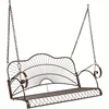 VINGLI Upgraded Metal Patio Porch Swing 660 LBS Weight Capacity Steel Porch Swing Chair for Outdoors Heavy Duty Swing Ch 1