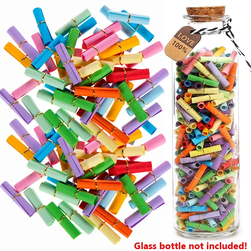 Messaggio Wishing Roll Paper Stationery Messaggio Fai Da Te Nota Wish Bottle Blank Letter Paper Mood Note Scroll Bomboniere Per Feste Di Matrimonio Re