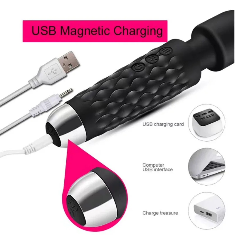 Portable Mini Electric Massage Stick With 8 Adjustable 20 Modes Suitable For The Back/Neck/Legs/Waist Relieving Fatigue electric massage stick