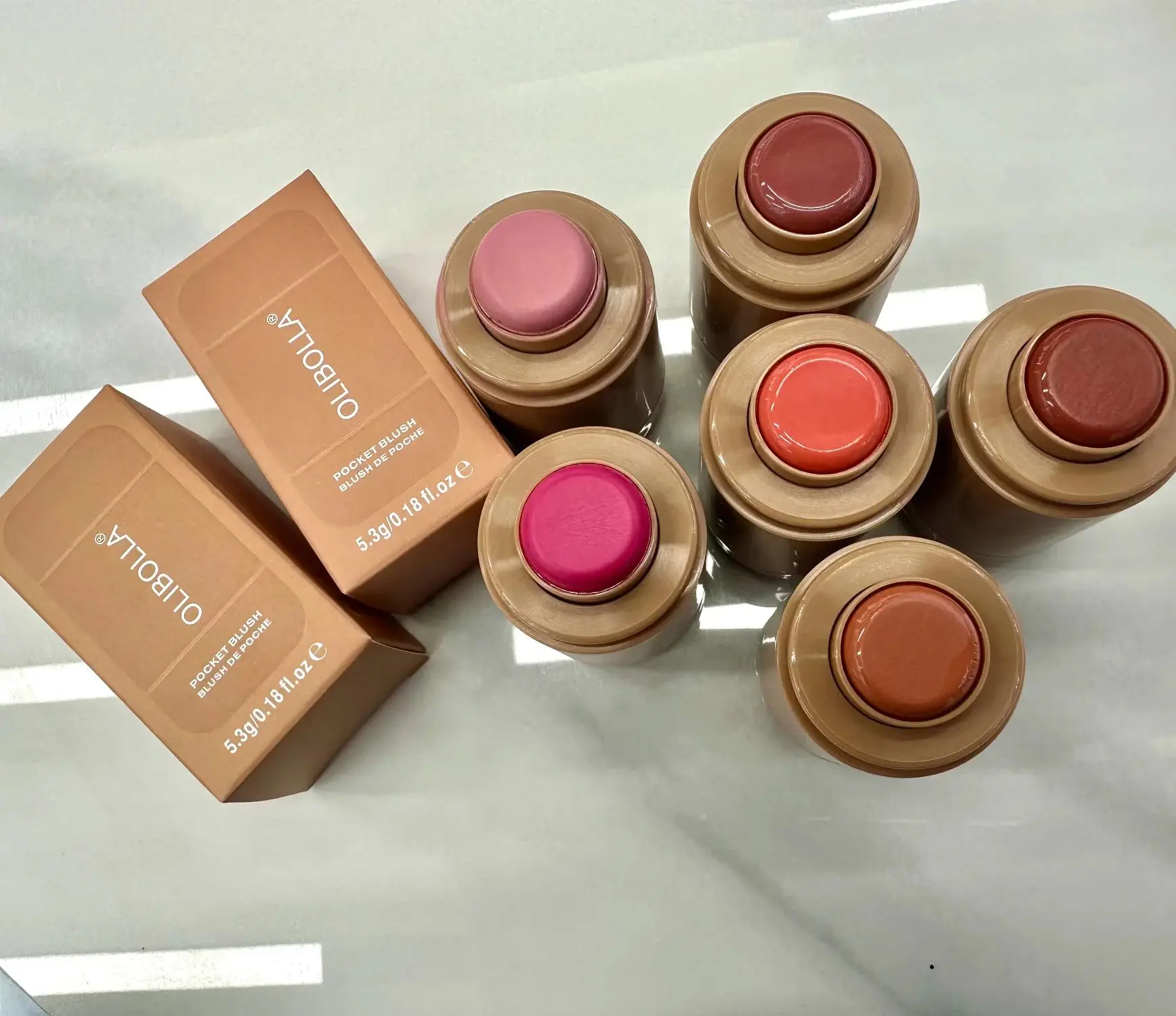 Blush Stick Facial Blusher Magic 3-in-1 Cheek Lip Tinted Moistured Silky Brighten Cream Blusher Cosmetics Tubes Matte Contour