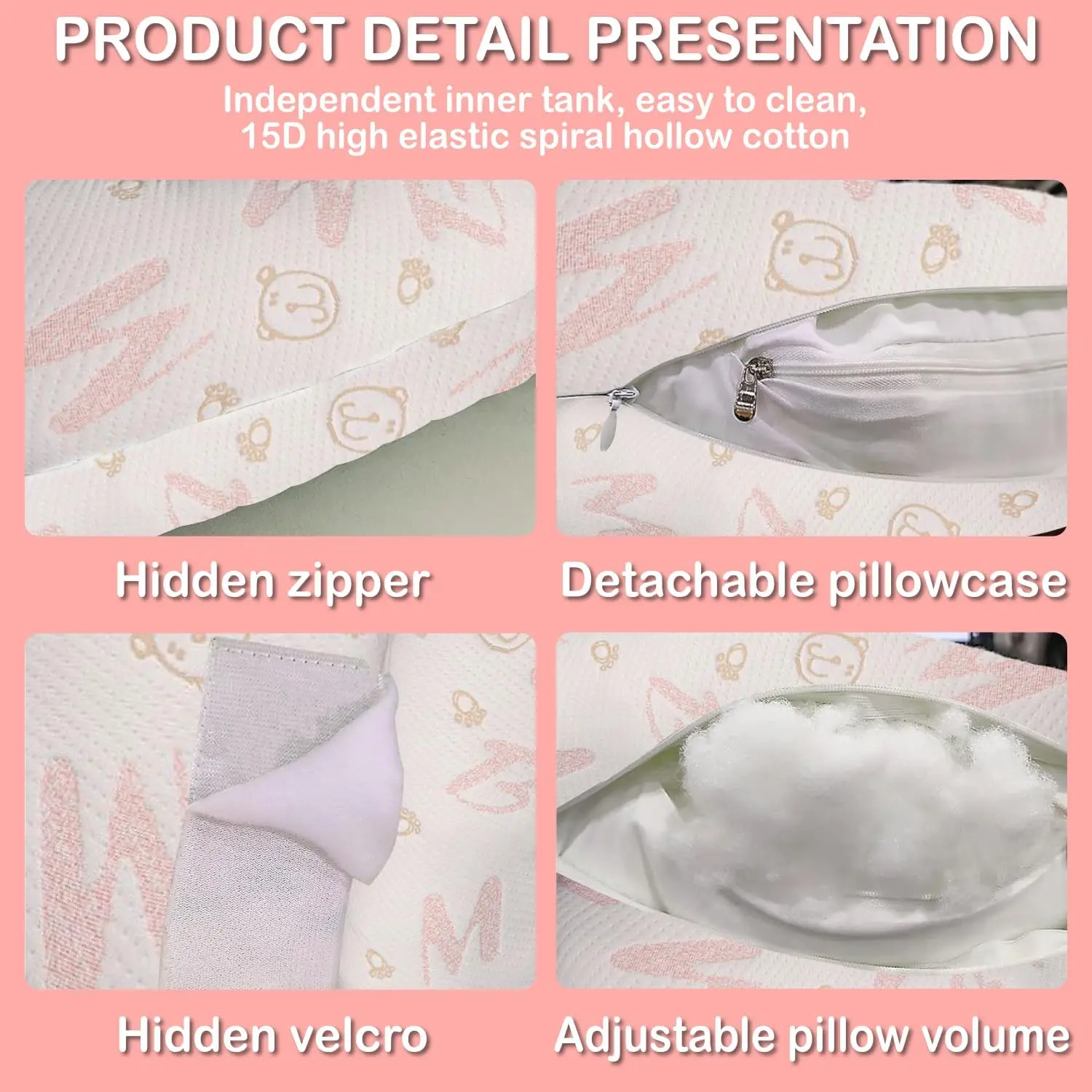 Pregnant Women's Pillow to Protect the Waist Side Sleeping Pillow to Support the Abdomen H-shaped Sleeping Side Cushion P