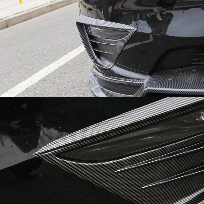 

Car Front Fog Light Hoods Eyebrow Eye Wind Knife Cover Trim For 2021-2022 Tesla Model Y car accessories decoration accessories