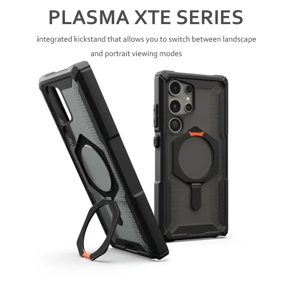 Magnetic Kickstand Rugged Armor Shockproof Case with MagSafe Compatibility