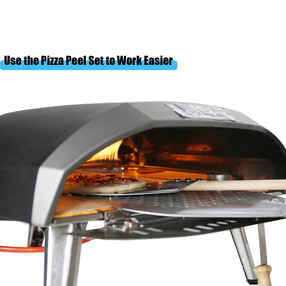 Description Picture 5 of itemPizzAtHome 12/13/14 inch Rectangular Pizza Peel with 7/8/9 Round Pizza Shovel Set Aluminum Alloy Pizza Peel Oven Accessories