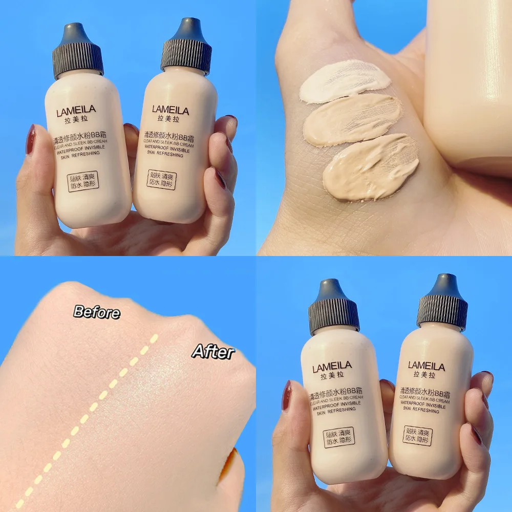 Description Picture 2 of item3 Colors Long Lasting Liquid Foundation Waterproof Cover Acne Spot Natural Face Base Makeup Matte Concealer Foundation Cosmetic