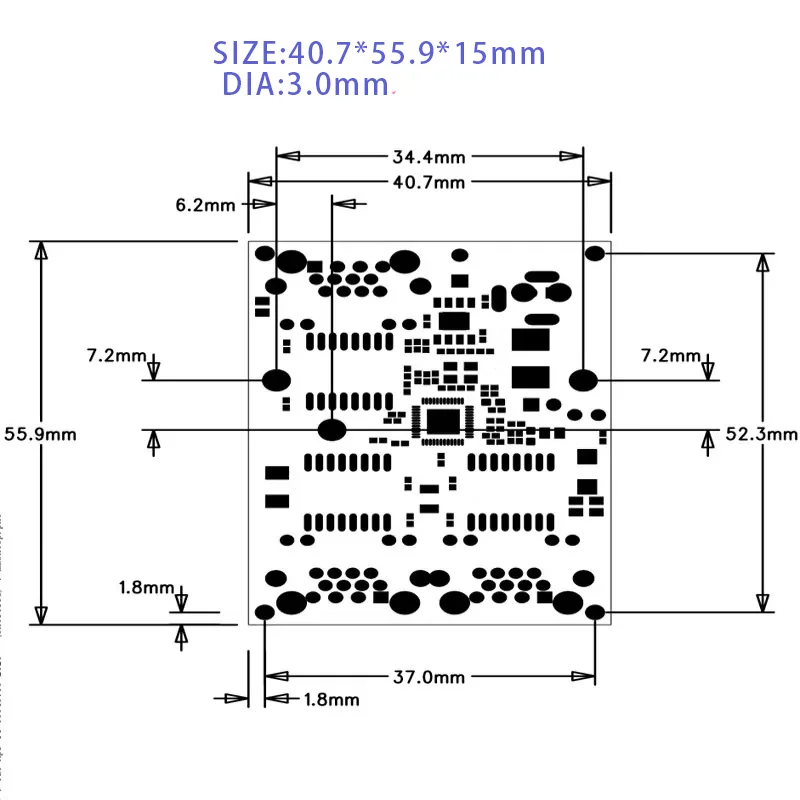미니 PCBA 4 포트 네트워크 미니 이더넷 스위치 모듈, 10, 100Mbps, 5V, 12V, 15V, 18V, 24V