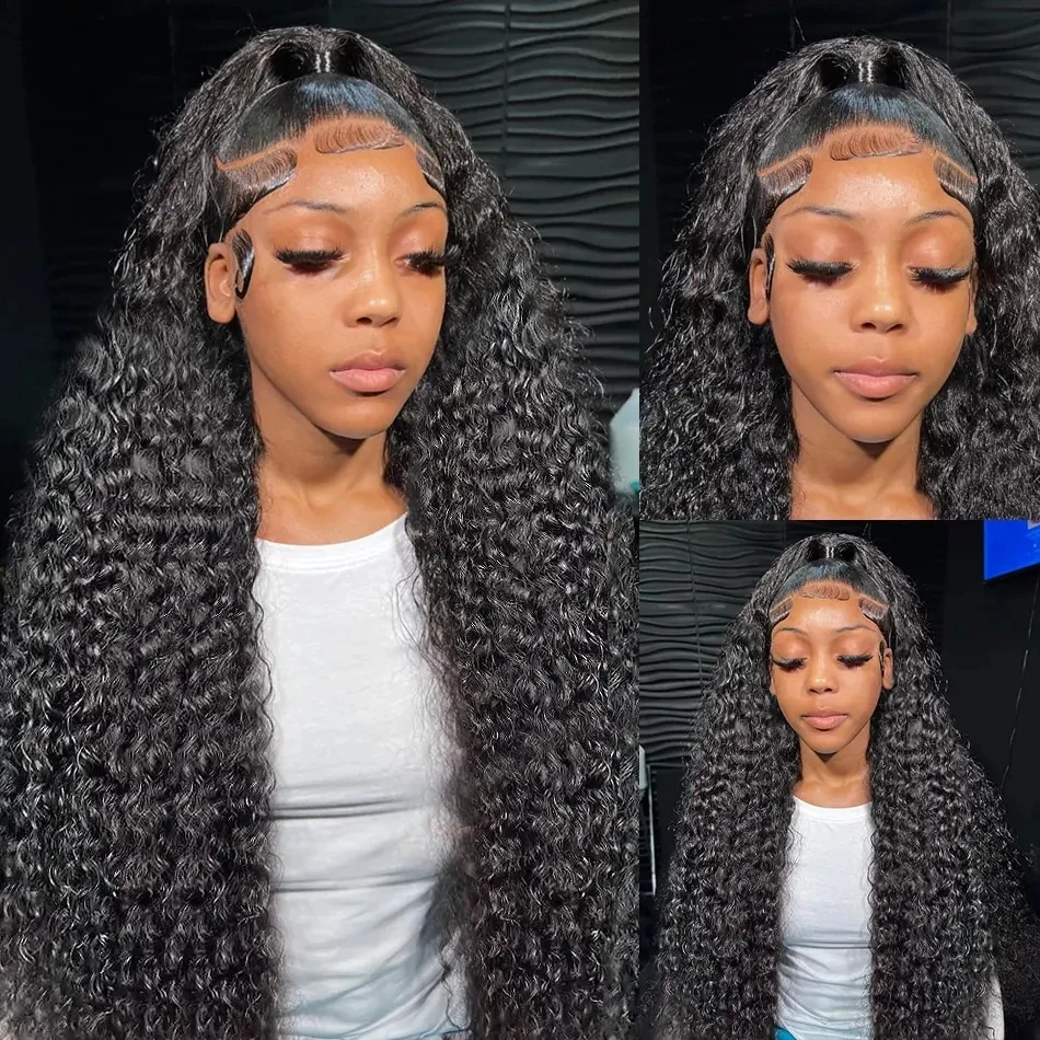 250 Density Water Wave Lace Front Wig 5x5 Lace Closure 13x4 13x6 Hd Frontal wig 360 Curly water Human Hair Wigs For Women