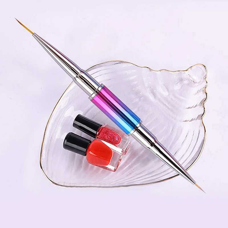 

Nail Art Liner Double Head Radient Color Draw Line Pen French Stripe Drawing Painting Pen Gel Polish Nail Art Manicure Tools