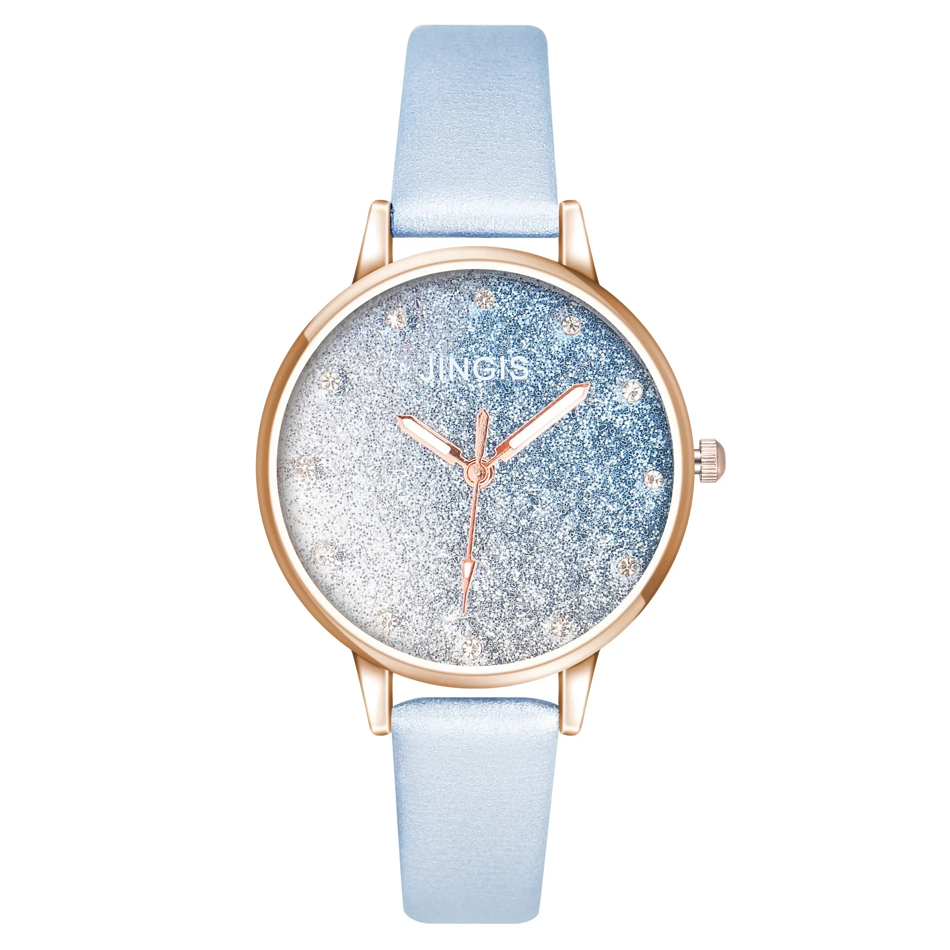 

Часы наручные женские с кожаным ремешком, Модные Простые Романтические деловые, с циферблатом Гипсофилы