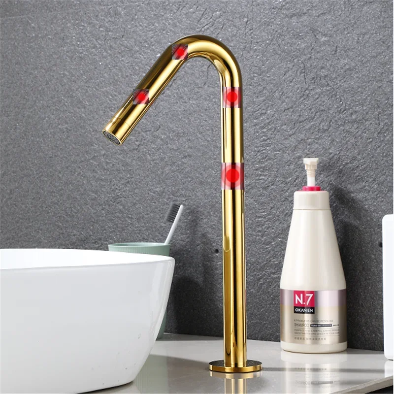 Description Picture 3 of itemSmart Touch Bssin Faucet Gold Automatic Sensor Bathroom Mixer Crane, Free Touch Sink Tap, Bathroom Sink