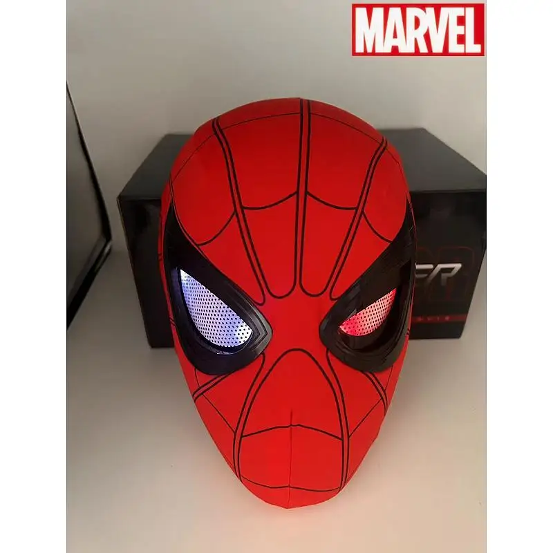 New Spider-Man:No Way Home Spider Man Mask Luxury Helmet Ricaricabile Remote Eyes Maschera Mobile Con Led Cosplay Gift Toys Ke