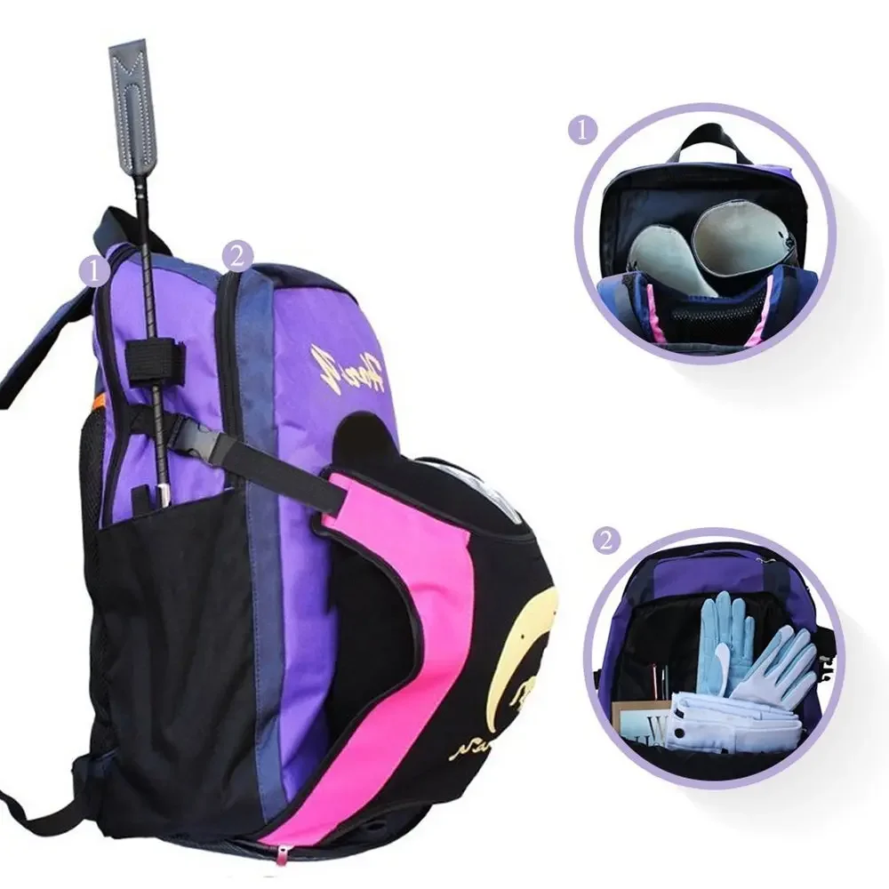 Professional Horse Riding Boot Bag Helmet Bag Parent-Child Equestrian Horse Riding Equipment Backpack with Hat Compartment