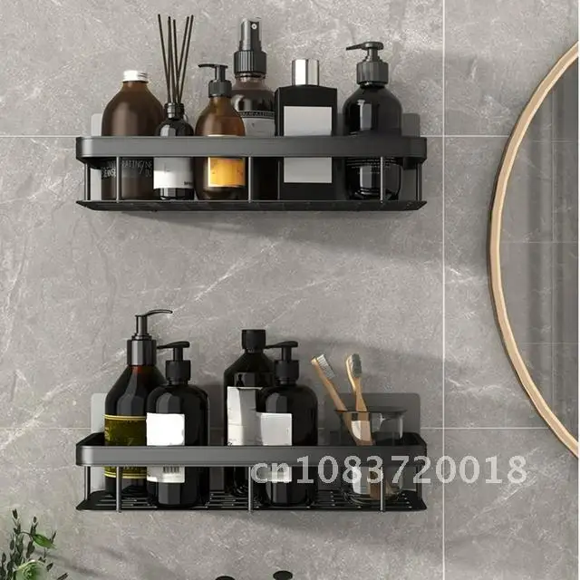 

Aluminum Bathroom Shelves 2PCS No-Drill Corner Shelf Shampoo Holder for Shower Kitchen Bathroom Organizer Accessories