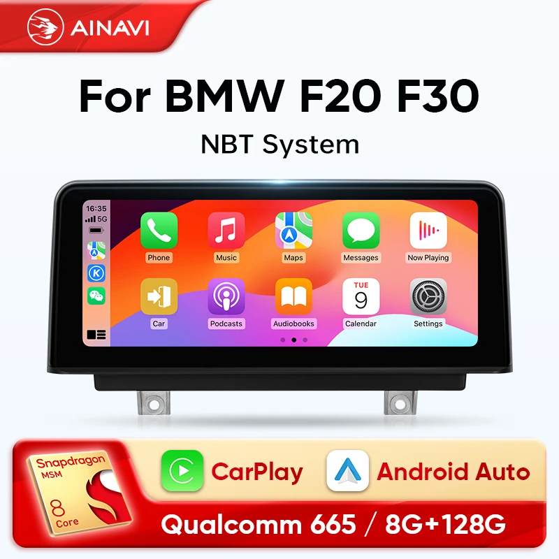 

Ainavi For BMW 1 2 3 4 Series F20 F21 F22 F30 F31 F32 F33 F34 F35 Wireless Carplay Automotive Multimedia Car Radio Android Auto