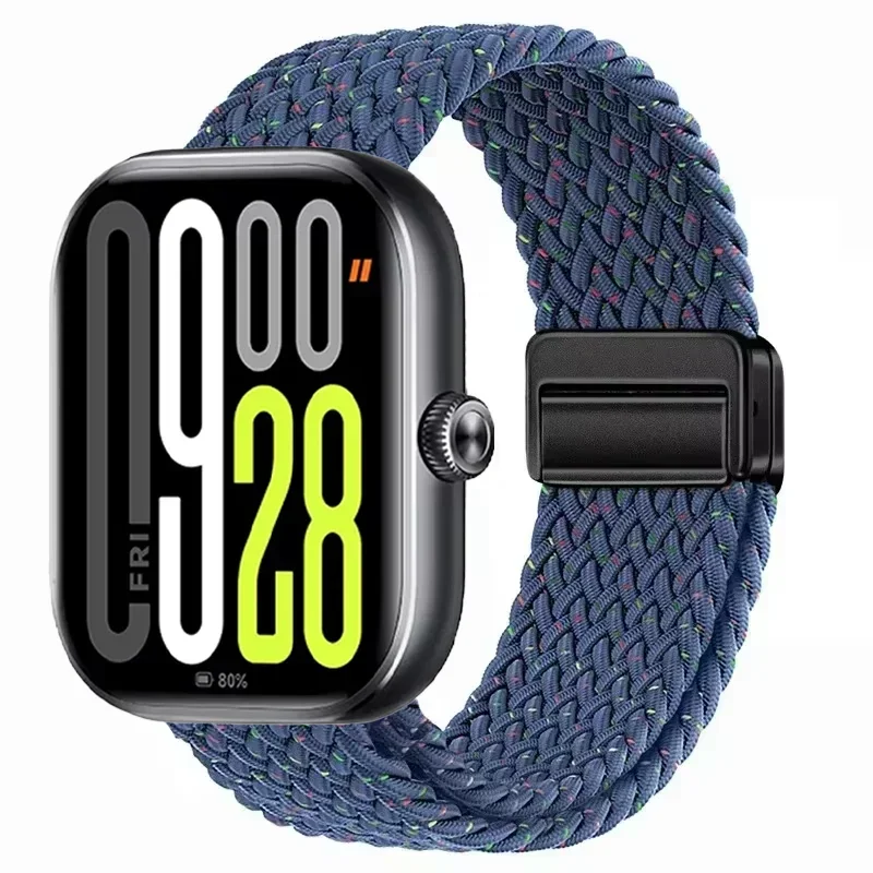 Nylon Braided Magnetic Buckle Adjustable Loop Strap Bracelet in Breathable Design
