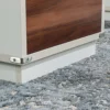 Vista Key Double Ped Desk, Blaze Acacia Finish 5
