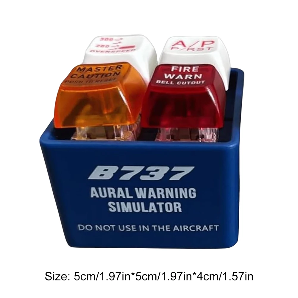 Airplane Alert Keychain with LED Light Emergencies Purse Ornament Warning Sound Simulator for Aviation Fans Handbag Women Men