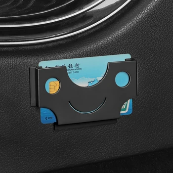 Porta carte multifunzionale per auto Porta biglietti da visita adesivo per auto Porta biglietti ID Organizzatore di archiviazione carta