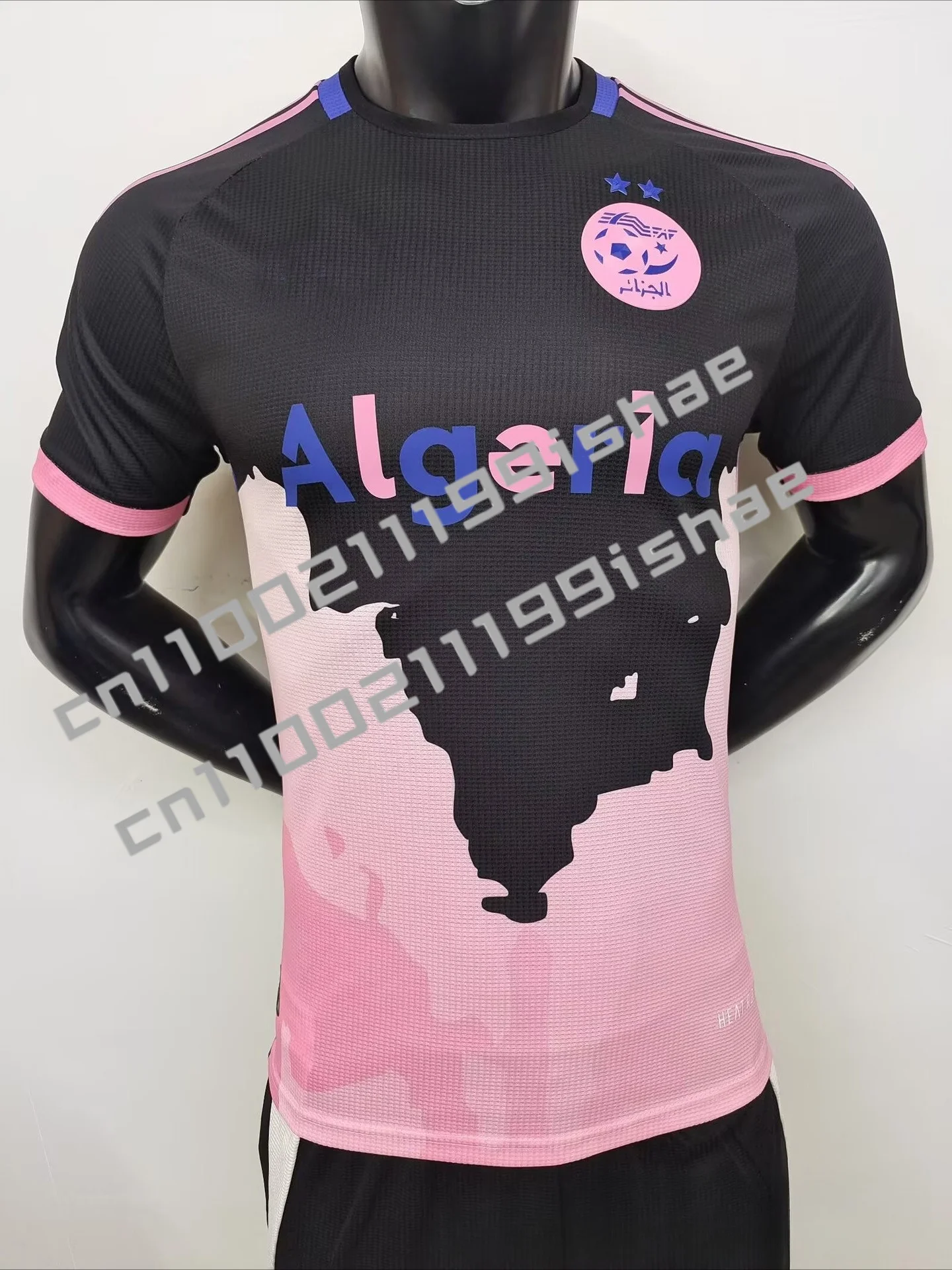 여름 신상 24-25 프린트 알제리 스페셜 에디션 축구 유니폼 3D 프린트 패션 반팔 티셔츠 남녀 공용