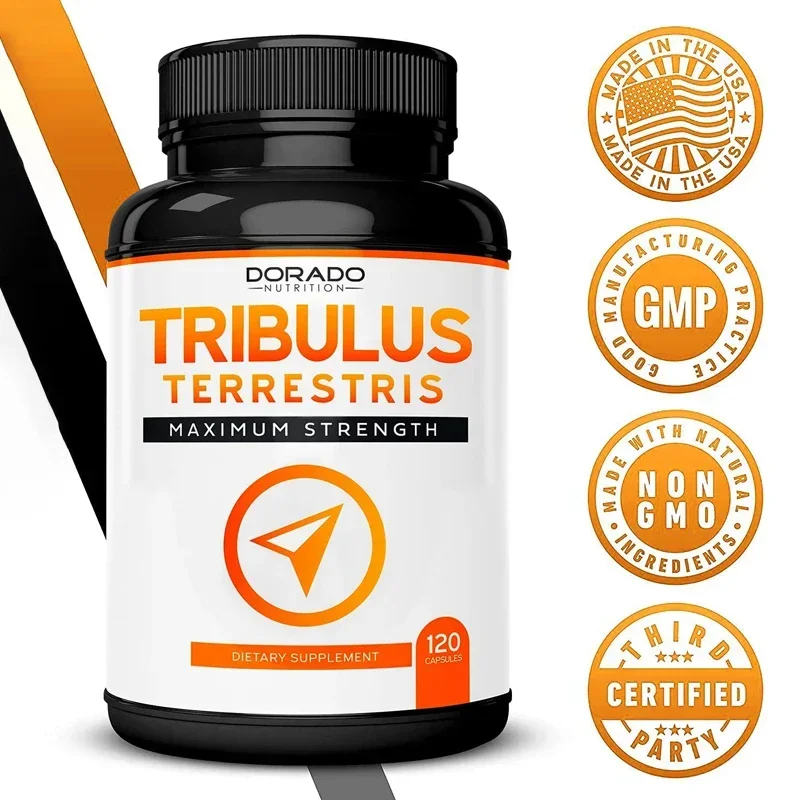 Natural Tribulus Terrestris-10x Concentrated Extract Equivalent Supports Athletic Performance Gluten-Free Non-GMO