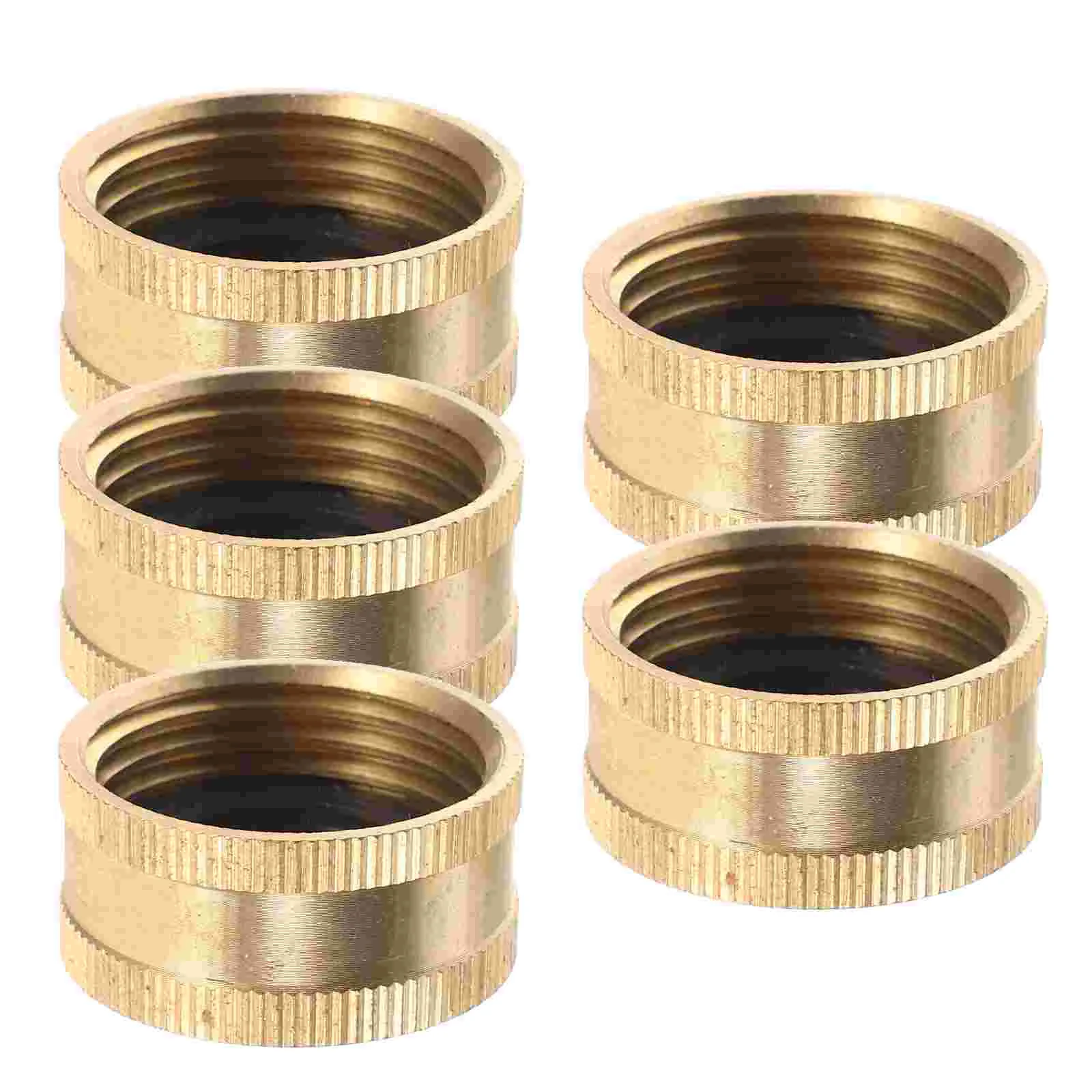 

5 Pcs Hose Female End Cap Garden Replacement Copper Metal Water Thread Fitting Brass Caps Connector