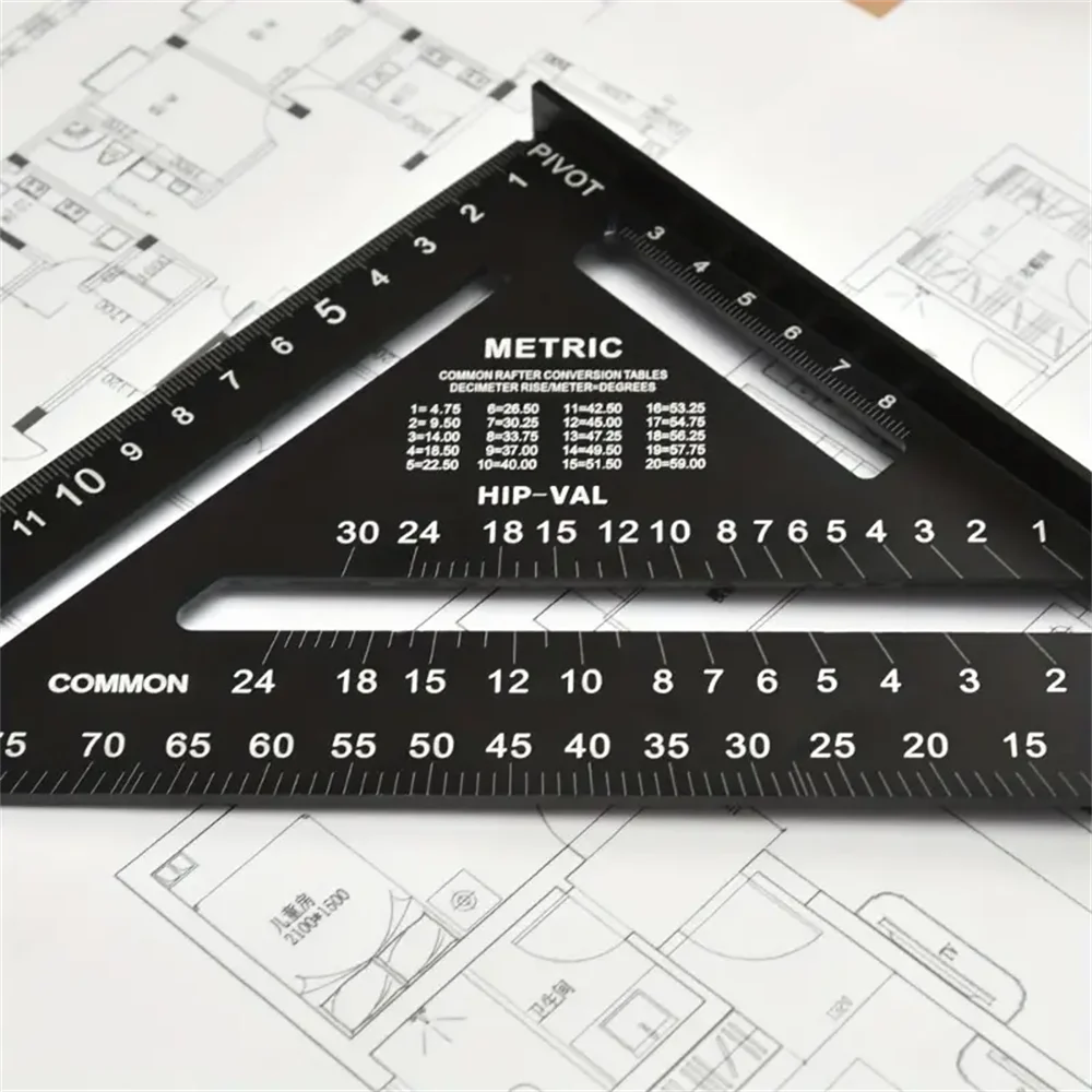 7 Inch Aluminum Alloy Triangle Ruler Square Protractor High Precision Measuring Tool for Engineer Carpenter triangle ruler,angle measuring ruler,woodworking ruler,carpentry square,angle ruler,measurement ruler,angle measuring tool