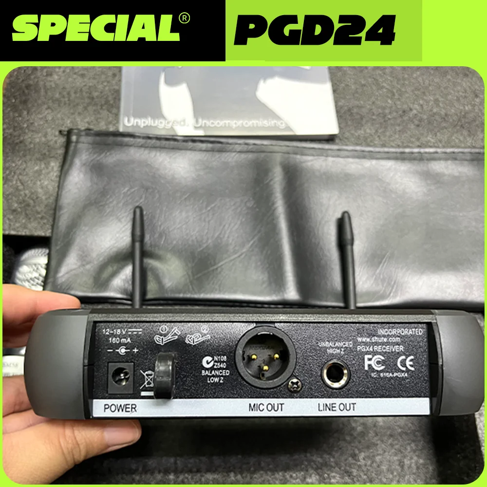 전문가용 UHF 무선 마이크 PGD24 무대 공연용 마이크로폰