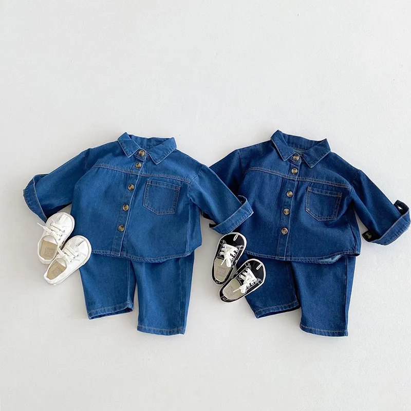 Autumn Kids Denim Cowboy Suit