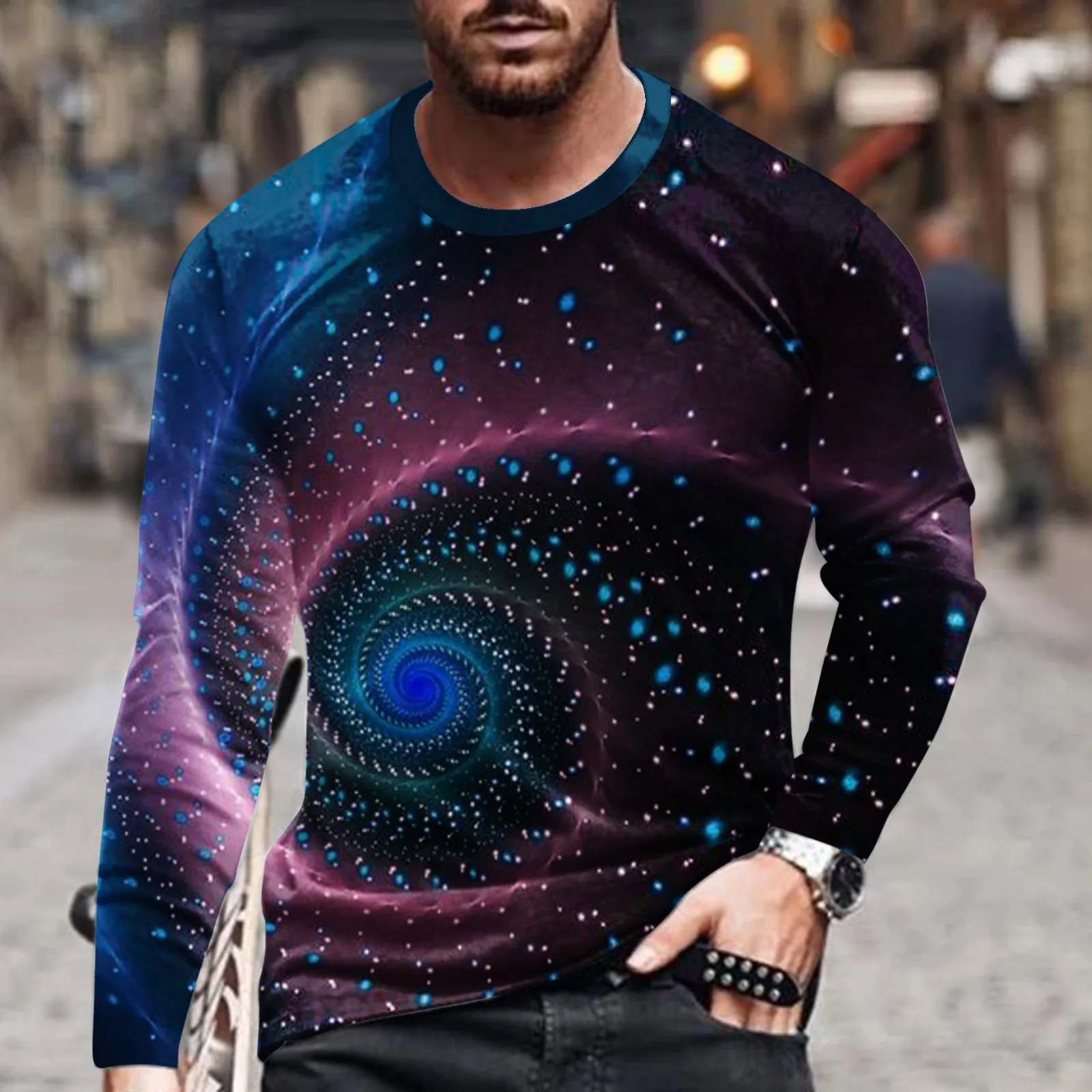 3D Print Long Sleeve T Shirt Streetwear Tops