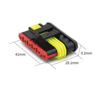 10 Sets AMP Waterproof Connector 1/2/3/4/5/6 Pin 12A IP68 Electrical Automotive Wire Connector Plug Terminals Truck Car 3