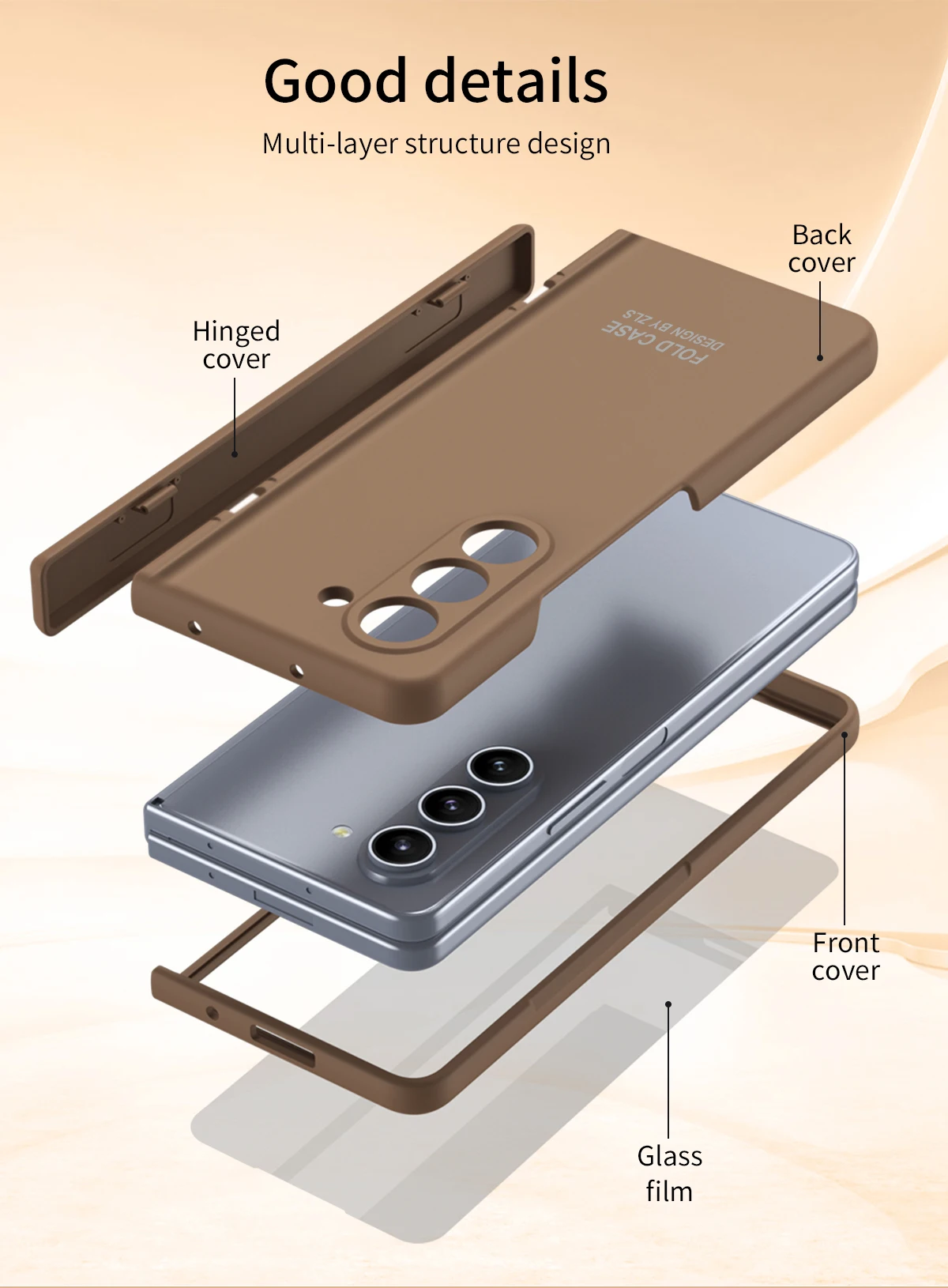 For Original Hinge Case For Samsung Galaxy Z Fold 5 6 4 3 Liquid Silicon Armor Shockproof 360Â° Full Screen Protector Cover Fold6 | Gaffar India