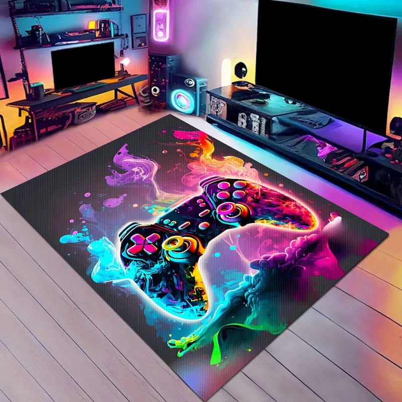 Floor Mat Vikama Gamepad Esports Gaming Room Home decor Console Cartoon Cyberpunk Large area