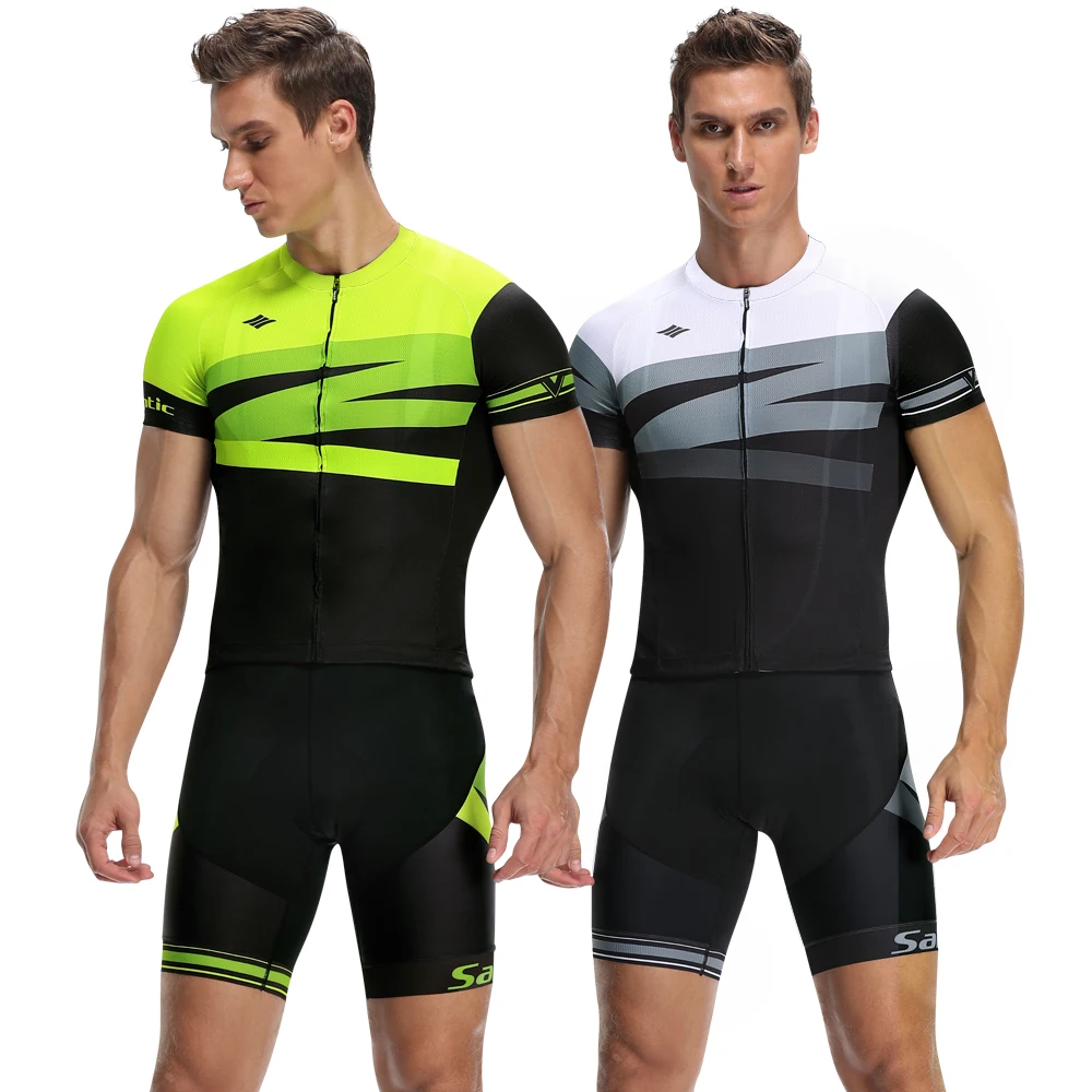 

Santic Cycling Sets Outdoor MTB Bike Men Short-sleeved Riding Jersey Shorts Road Bike Shirts Quick-drying Breathable Clothing