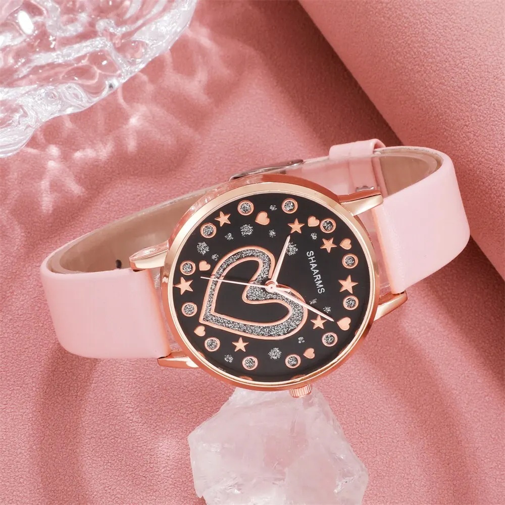 طقم انيق ساعة + اكسسوار (6 قطع )